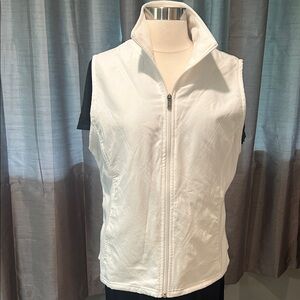 Columbia Cream High-Collar zipper front Vest Size Large